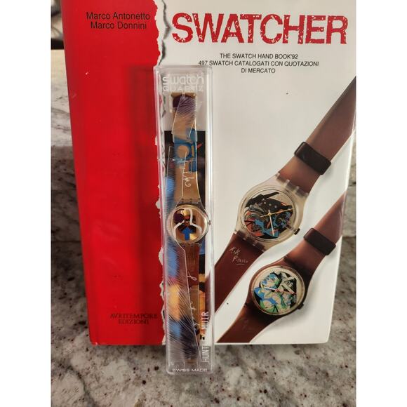 Swatch Artist collection Watch "Lipstick" GK243 new old stock in box with papers - Picture 4 of 12